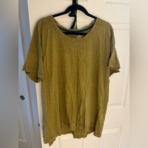 The Jordyn Cotton-Slub Crew-Neck Oversized Tee by Pilcro